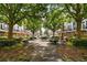 Scenic courtyard with lush landscaping, trees, outdoor seating, and grilling area at 1258 Dekalb Ne Ave # 112, Atlanta, GA 30307