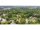 Aerial view of a neighborhood showcasing tree-lined streets and lush greenery at 1748 N Pelham Ne Rd, Atlanta, GA 30324
