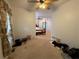 Bedroom with a ceiling fan and easy access to other rooms at 349 Bald Rock Rd, Oxford, GA 30054