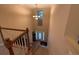 A view of the foyer from the second story landing at 349 Bald Rock Rd, Oxford, GA 30054