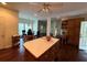 View of the kitchen with island and open floorplan at 349 Bald Rock Rd, Oxford, GA 30054