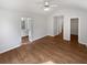 Bright, airy bedroom featuring vaulted ceiling, and light wood flooring at 3968 Oak Glenn Dr, Duluth, GA 30096