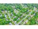 Aerial view showcasing the neighborhood's lush greenery and well-maintained properties at 1206 Mountainside Nw Trce, Kennesaw, GA 30152