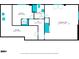Basement floor plan details the bedroom, bathroom, recreation room, and storage space dimensions at 1206 Mountainside Nw Trce, Kennesaw, GA 30152