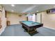 Finished basement featuring a pool table, perfect for entertainment and games at 5077 Fieldview Dr, Douglasville, GA 30135
