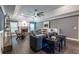 The living room showcases a stylish design with fireplace, built-ins, and modern furniture at 3845 Glen Ian Dr, Loganville, GA 30052