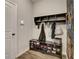 Mudroom with built-in hall tree and shelving unit at 1173 Gaines St, Jonesboro, GA 30238