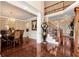 Spacious foyer with a staircase, ornate decor, and a view of the dining room at 3332 Heathchase Ln, Suwanee, GA 30024