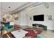Expansive living room with open floor plan to the kitchen, modern furnishings, and a bar cart for entertaining guests at 3820 Roswell Ne Rd # 510, Atlanta, GA 30342