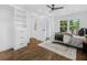 Bedroom featuring an ensuite, closet, ceiling fan, natural light and modern decor at 1603 Ezra Church Nw Dr, Atlanta, GA 30314