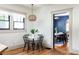 Breakfast nook features a modern light fixture and a square table at 1256 Euclid Ne Ave, Atlanta, GA 30307
