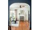 Bright living room features a fireplace and a ceiling fan at 1256 Euclid Ne Ave, Atlanta, GA 30307