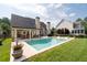 Beautiful backyard with a sparkling in-ground pool, patio area, and lush green lawn, perfect for outdoor enjoyment at 5440 Old Haven Ct, Cumming, GA 30041