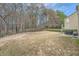 Large backyard with plenty of open space with the house, patio, and treeline in view at 2331 Flowerdale Ct, Douglasville, GA 30135