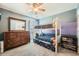 ' bedroom with a bunk bed, dresser, and ample storage, perfect for children at 2331 Flowerdale Ct, Douglasville, GA 30135