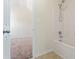 Bathroom featuring a walk-in shower and a view of the bedroom through the doorway at 507 Vaughan Dr, Hampton, GA 30228