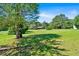 Well-maintained front yard with mature trees and lush landscaping, enhancing the home's curb appeal at 179 Hogan Rd, Brooks, GA 30205