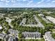 Aerial view of a community surrounded by trees and commercial real estate showcasing a desirable area at 2728 Wander Ln, Alpharetta, GA 30022