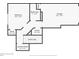 Basement floor plan displaying the layout of a bedroom, bathroom, closets, laundry, and garage at 2728 Wander Ln, Alpharetta, GA 30022
