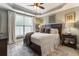 Relaxing main bedroom with a tray ceiling, carpet, a large window, and sophisticated decor at 2728 Wander Ln, Alpharetta, GA 30022