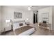 Bedroom with ceiling fan, neutral carpet, and work station at 3655 Habersham Ne Rd # 203, Atlanta, GA 30305