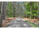 Scenic driveway leading through a wooded area, framed by a metal fence at 615 Henderson Mill Rd, Covington, GA 30014