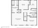 Detailed floor plan showcasing bedroom sizes, bathroom locations, and the home's layout at 615 Henderson Mill Rd, Covington, GA 30014