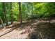 Exterior view showcasing the home's design nestled within a lush, wooded landscape at 148 Bramble Oak Dr, Woodstock, GA 30188