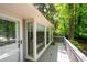 Close-up of the porch, showing its design and how it complements the home's architecture at 148 Bramble Oak Dr, Woodstock, GA 30188