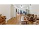 Finished basement featuring hardwood floors, comfortable seating and a french door with access to other rooms at 33 Evans Point Pt, Dallas, GA 30157