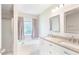 Bright bathroom features double sink vanity, granite countertops and a separate shower at 2577 Abbotts Glen Nw Dr, Acworth, GA 30101