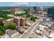 An aerial view of Buckhead Village Lofts in Atlanta, showcasing surrounding businesses and neighborhood at 3235 Roswell Ne Rd # 702, Atlanta, GA 30305