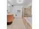 Bright bathroom featuring a tub and shower combination, and modern vanity at 3235 Roswell Ne Rd # 702, Atlanta, GA 30305