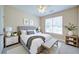 Cozy bedroom with a queen-sized bed, neutral decor, and a window at 1575 Parkside Village Dr, Cumming, GA 30040