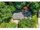 An aerial view of a house surrounded by beautiful, mature trees at 2031 Dennis Pl, Buford, GA 30519