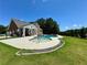 Beautiful backyard pool with an inviting patio at 8967 Midlothian Ct, Winston, GA 30187
