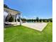 Outdoor entertainment space with poolside cabana at 8967 Midlothian Ct, Winston, GA 30187
