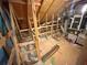 Unfinished attic space with wooden beams and mechanical systems at 201 Jonquil Spring Rd, Woodstock, GA 30188