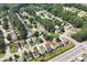 Neighborhood aerial view featuring cozy homes with manicured lawns and tree lined streets at 3200 Binghampton Ln, Lawrenceville, GA 30044