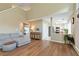 Bright living room with a seamless view into the kitchen, showcasing a welcoming and open floor plan at 3200 Binghampton Ln, Lawrenceville, GA 30044