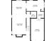 First floor floorplan featuring kitchen, living room, dining area, laundry, bath and garage at 1111 Pin Oak Dr, Tucker, GA 30084