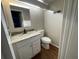 Bathroom features a modern vanity, recessed lighting, and a sleek toilet design at 2449 Terrace Trl, Decatur, GA 30035