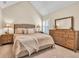 A serene main bedroom with neutral tones, vaulted ceilings, and ample natural light at 4174 Chatham Crest Ln, Buford, GA 30518