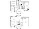 Two story floor plan depicting the layout of both the first and second floors at 4174 Chatham Crest Ln, Buford, GA 30518