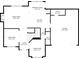 First floor plan shows the layout of the living room, dining room, kitchen, and garage at 4174 Chatham Crest Ln, Buford, GA 30518