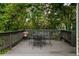 Outdoor deck with table and chairs nestled among lush greenery at 1682 Grace Se St, Atlanta, GA 30316