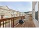 A wood patio overlooking the neighborhood with weathered wood and fencing at 204 Mahnaz Dr, Atlanta, GA 30331