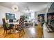 Inviting living room featuring a zebra rug, modern lighting, and an open floor plan perfect for entertaining at 130 26Th Nw St # 701, Atlanta, GA 30309