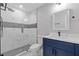 Beautiful bathroom with glass shower, modern fixtures, and stylish vanity at 2599 Willow Creek Dr, Duluth, GA 30096