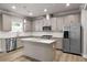 Modern kitchen featuring stainless steel appliances and a center island at 272 Broadstone Blvd, Acworth, GA 30101
